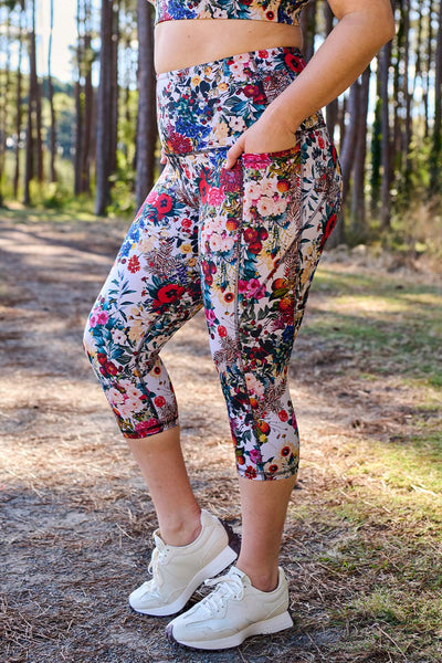 Floral workout leggings best sale