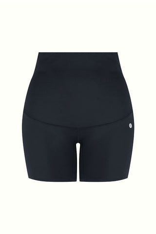 Mama Maternity Anti Chafe 5" Bike Shorts With Pockets - Black