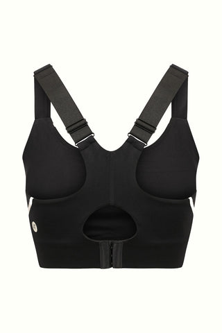 Active Adjustable Crop Bra - Black/Almond