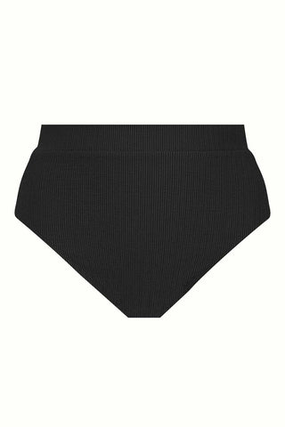 Byron High Waisted Bikini Bottom - Black Texture