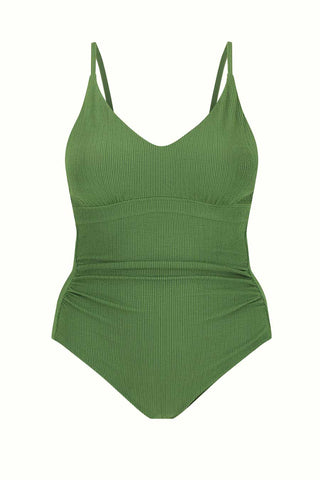 Coolum Core Support One Piece Swim - Khaki Texture