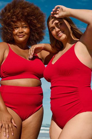 Coolum Core Support One Piece Swim - Red Texture