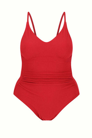 Coolum Core Support One Piece Swim - Red Texture