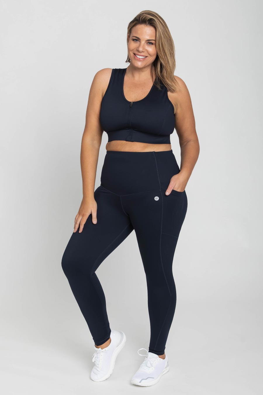 Core Pocket High Waisted Full Length Tight - Navy from Active Truth™
