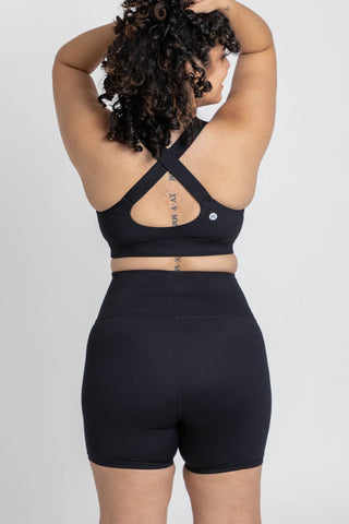 Essential High Waisted 5" Bike Short - Black