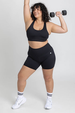 Essential High Waisted 5" Bike Short - Black