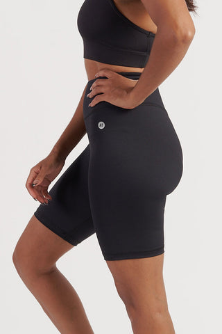 Essential High Waisted Bike Short - Black