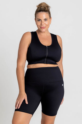 Essential High Waisted Bike Short - Black