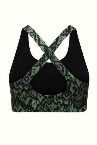 Flow Crop - Green Ikat