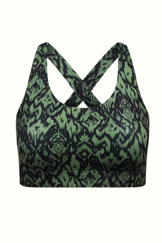 Flow Crop - Green Ikat