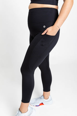 Utility Drawstring 7/8 Length Legging - Black