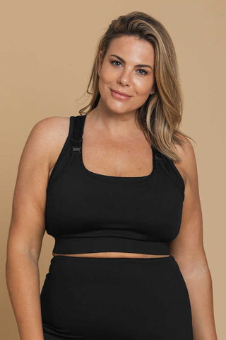 Mama Maternity Sports Bra - Black