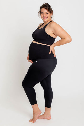 Mama Maternity Leggings 7/8 Length - Black