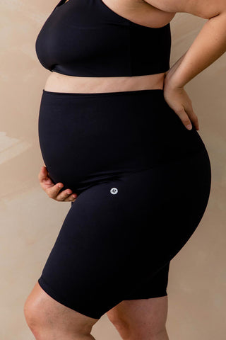 Mama Maternity Bike Shorts - Black