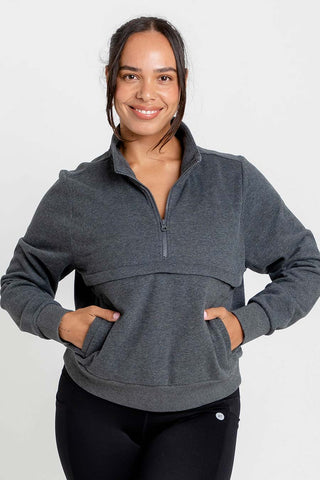 Mama Nursing Jumper - Slate Marle Grey