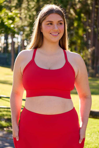 Restore Adjustable Crop Bra - Red