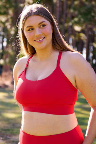 Restore Adjustable Crop Bra - Red