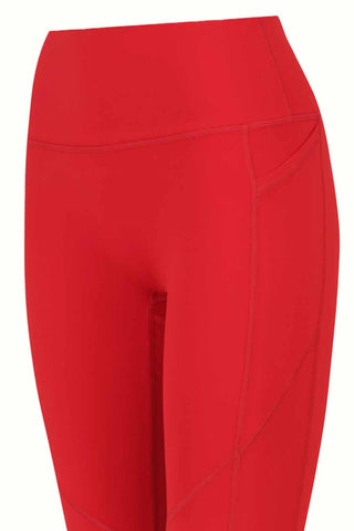 Restore No-Front Seam 7/8 Length Legging - Red