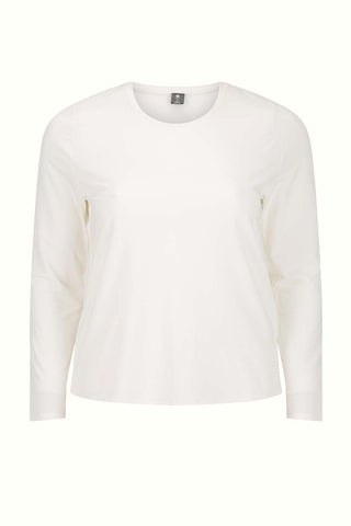 Ruched Long Sleeve Top - White