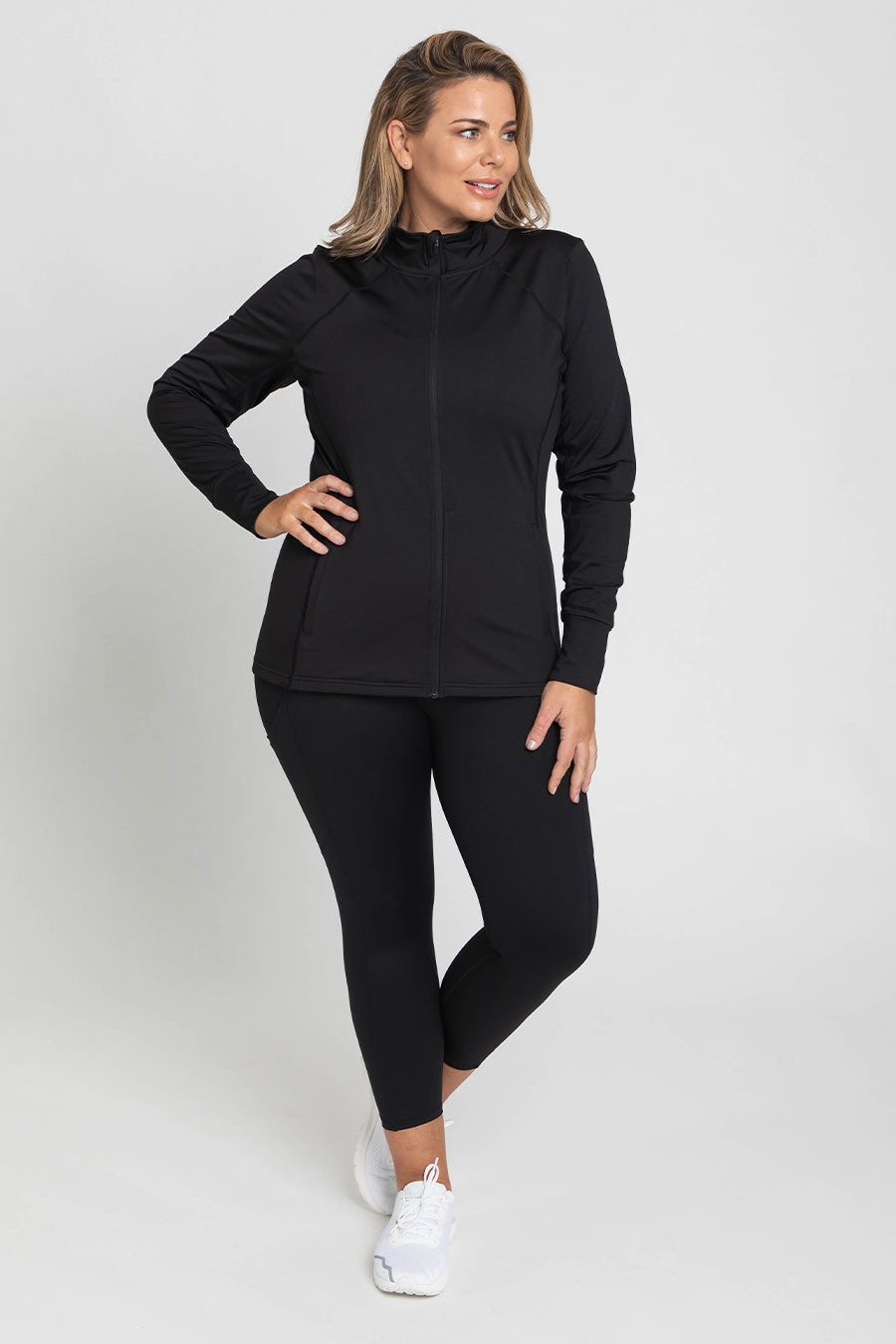 Zip up clearance sports top