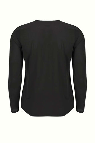 Ruched Long Sleeve Top - Black