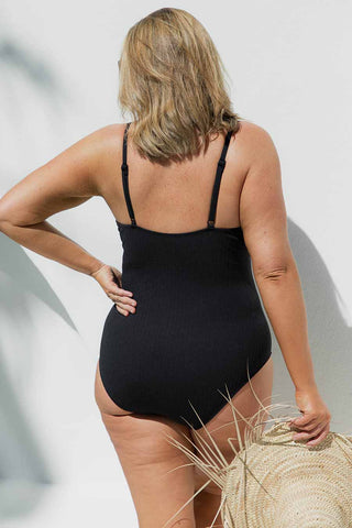 Coolum Core Support One Piece Swim - Black Texture