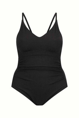 Coolum Core Support One Piece Swim - Black Texture