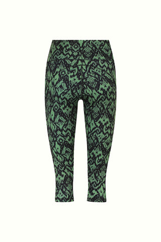 Training Pocket 3/4 Length Tight - Green Ikat