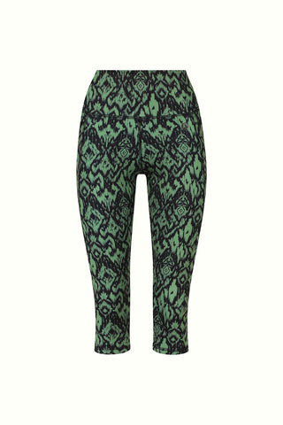 Training Pocket 3/4 Length Tight - Green Ikat