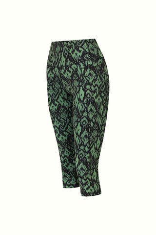 Training Pocket 3/4 Length Tight - Green Ikat