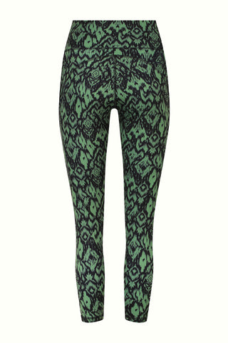 Training Pocket 7/8 Length Tight - Green Ikat