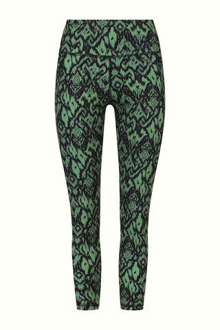 Training Pocket 7/8 Length Tight - Green Ikat