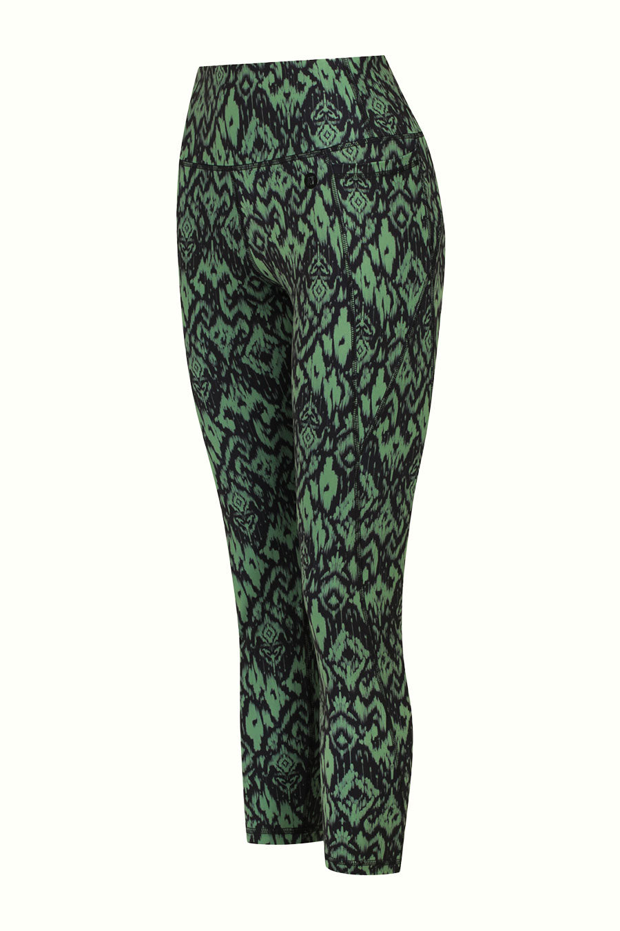 Training Pocket 7/8 Length Tight - Green Ikat