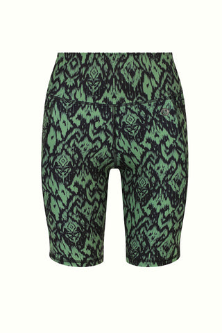 Training Pocket Bike Short - Green Ikat