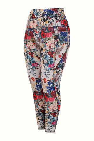 Training Pocket Full Length Tight - Tea Party Floral