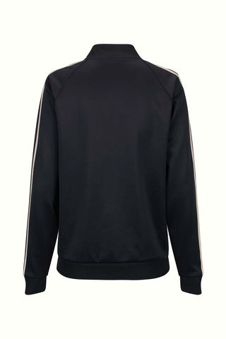 Zip Front Sports Jumper - Black/Almond