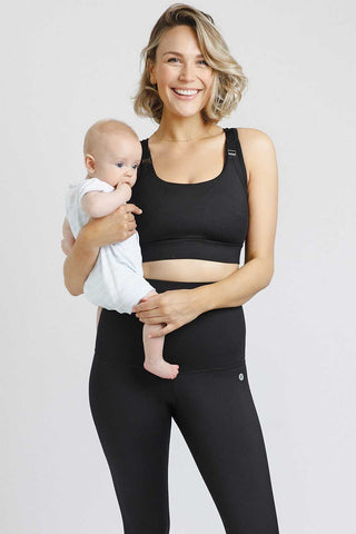 Mama Maternity Sports Bra - Black