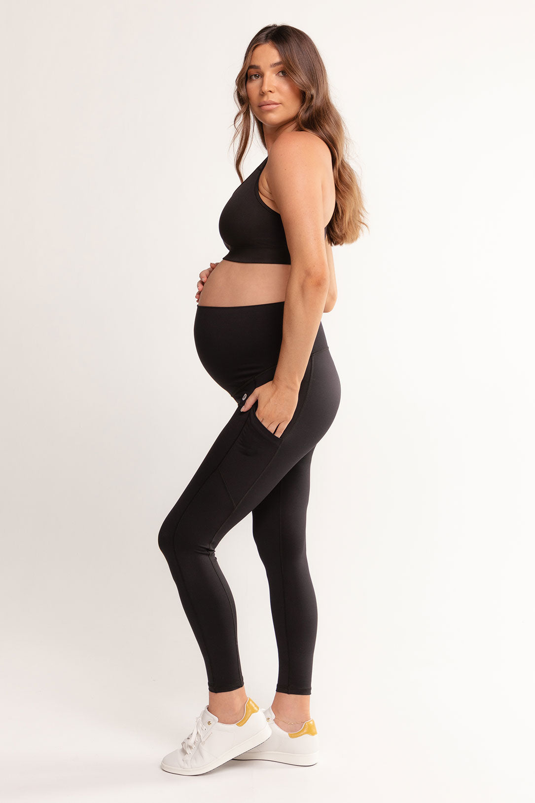Black Maternity Leggings  Women's Maternity Workout Tights