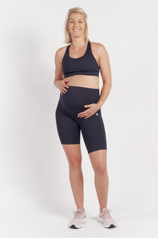 Mama Maternity Bike Shorts - Navy