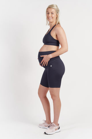 Mama Maternity Bike Shorts - Navy