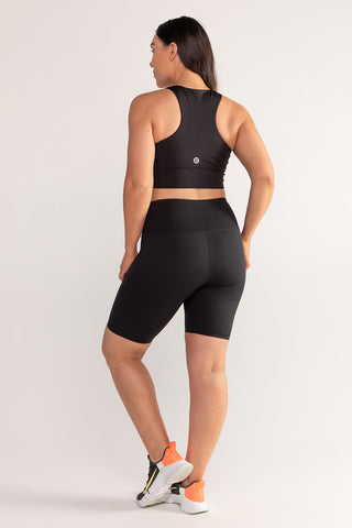 Essential High Waisted Bike Short - Black