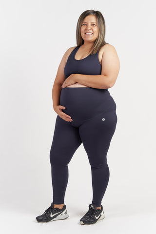 Mama Maternity Leggings Full-Length - Navy