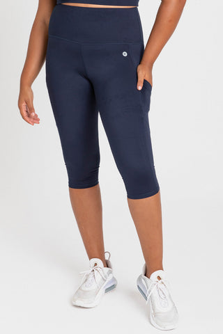 Smart Pocket 3/4 Length Tight - Navy