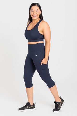 Smart Pocket 3/4 Length Tight - Navy